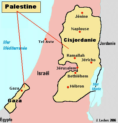 carte palestine